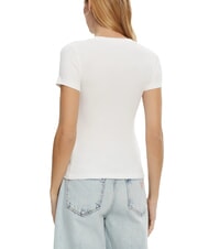 GUESS JEANS EMBRO SLIM T-shirt c&ocirc;tel&eacute; &agrave; manches courtes blanc pur - T-shirt - 2