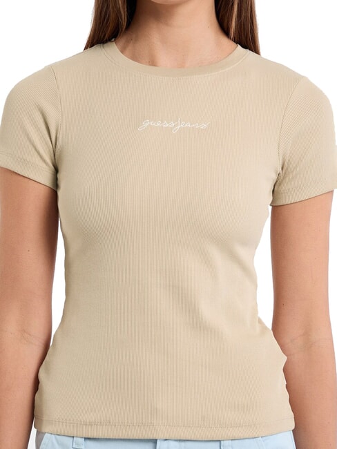 EMBRO SLIM T-shirt c&ocirc;tel&eacute; &agrave; manches courtes bronzage safari - T-shirt