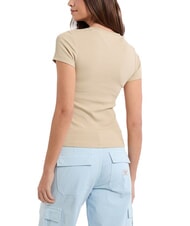 GUESS JEANS EMBRO SLIM T-shirt côtelé à manches courtes bronzage safari - T-shirt - 2