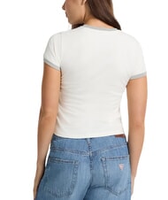 GUESS JEANS LOGO STAMP T-shirt slim à manches courtes - T-shirt
