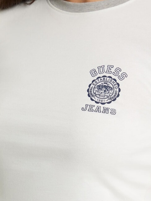 LOGO STAMP T-shirt slim à manches courtes bruyère blanche pure - T-shirt