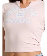 GUESS JEANS LOGO CALIFORNIA T-shirt court extensible &agrave; manches courtes coton blush - T-shirt - 3