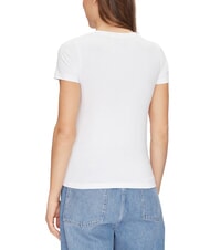 GUESS JEANS FLOWER T-shirt slim à manches courtes blanc pur - T-shirt - 2