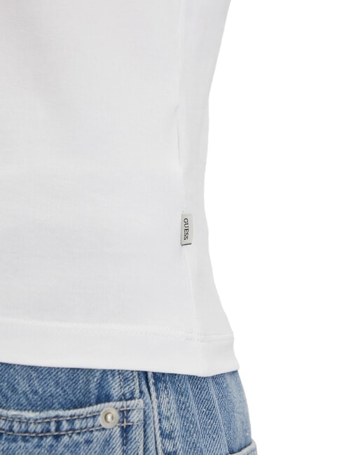 FLOWER T-shirt slim à manches courtes blanc pur - T-shirt