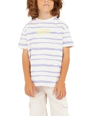 GUESS KIDS T-shirt rayé à manches courtes fantaisie bleu gris - Tee-shirt enfant - 4