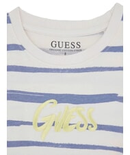 GUESS KIDS T-shirt rayé à manches courtes fantaisie bleu gris - Tee-shirt enfant - 3