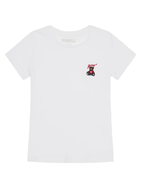 KIDS T-shirt à manches courtes avec ours en peluche blanc pur - Tee-shirt enfant