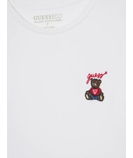 GUESS KIDS T-shirt &agrave; manches courtes avec ours en peluche blanc pur - Tee-shirt enfant - 3