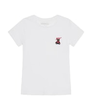 GUESS KIDS T-shirt &agrave; manches courtes avec ours en peluche blanc pur - Tee-shirt enfant - 4