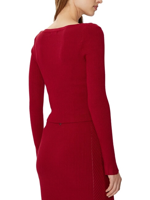 KATELYN Cardigan c&ocirc;tel&eacute; avec boutons bijoux sir&egrave;ne rouge - Chandails pour femmes