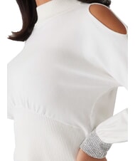 GUESS BLING Pull col roulé avec poignets découpés en strass dovwhi - Chandails pour femmes - 3