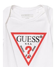 GUESS KIDS Body bébé à manches courtes blanc pur - Barboteuses et tenues pour bébé - 3