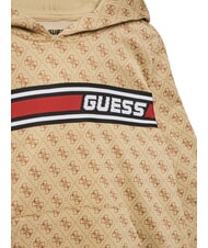 GUESS KIDS ACTIVE MINI ME Sweat &agrave; capuche coupe r&eacute;guli&egrave;re 4g aop beige blanc - B&eacute;b&eacute; Sweat - 3