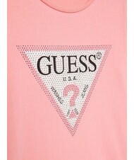 GUESS KIDS T-shirt à manches longues avec strass rose doux - Tee-shirt enfant - 3