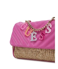 GUESS GIRL Mini sac avec breloque logo éclat rose - Sacs pour Femme - 4