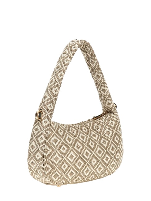 RIANEE Mini sac hobo tissé taupe - Sacs pour Femme