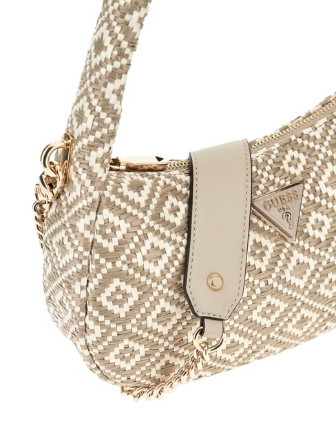 RIANEE Mini sac hobo tissé taupe - Sacs pour Femme