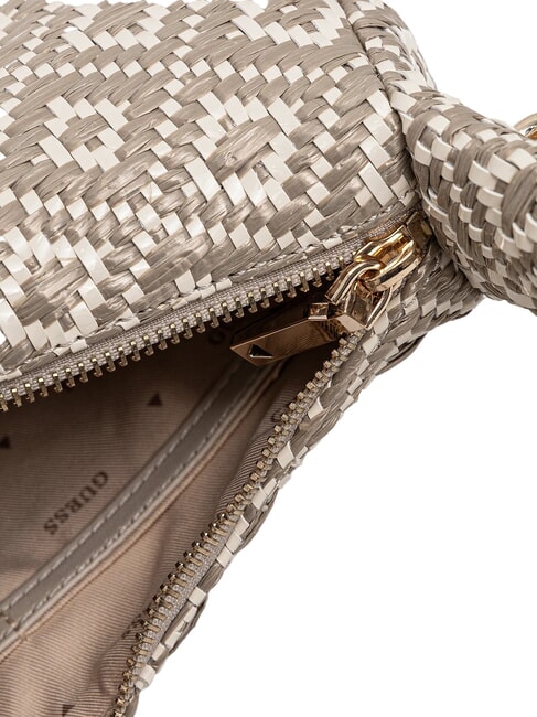 RIANEE Mini sac hobo tissé taupe - Sacs pour Femme