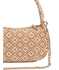 GUESS RIANEE Mini sac hobo tissé COGNAC - Sacs pour Femme - 3