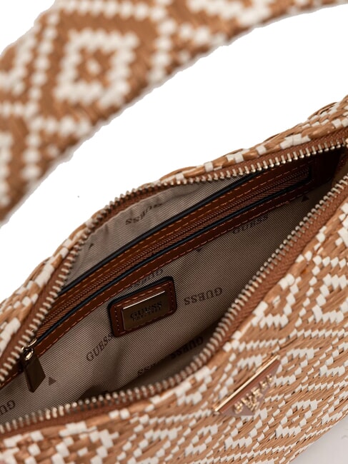 RIANEE Mini sac hobo tissé COGNAC - Sacs pour Femme