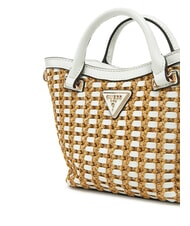 GUESS ATALIA Petit sac à main avec bandoulière blanc naturel - Sacs pour Femme - 3