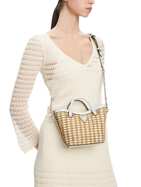 ATALIA Petit sac à main avec bandoulière blanc naturel - Sacs pour Femme