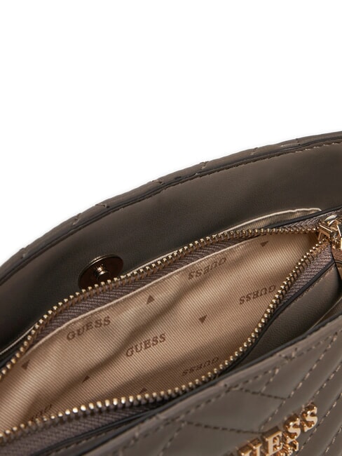 ANNING Sac bandoulière matelassé taupe foncé - Sacs pour Femme