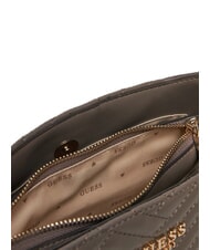 GUESS ANNING Sac bandoulière matelassé taupe foncé - Sacs pour Femme - 3