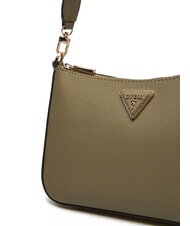 GUESS ECO JAZLYNN Sac bandoulière imprimé Saffiano sage - Sacs pour Femme - 3