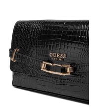 GUESS SILVYE Sac convertible à imprimé crocodile NOIR - Sacs pour Femme - 3
