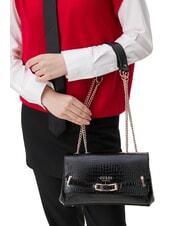 GUESS SILVYE Sac convertible à imprimé crocodile NOIR - Sacs pour Femme - 4