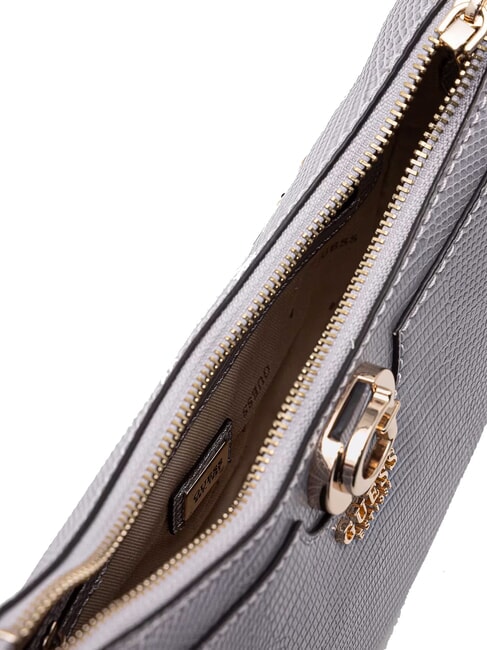 ORLINA Sac bandoulière imprimé lézard gris lavande - Sacs pour Femme