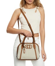 GUESS SEBINA Sac à main avec bandoulière naturel/caramel - Sacs pour Femme - 5