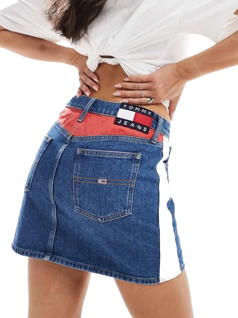 TH JEANS Jupe courte en jean denim moyen - Jupes pour femmes