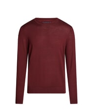 TOMMY HILFIGER TH  Pull en laine à col rond rouge foncé - Pulls pour hommes - 3