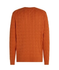 TOMMY HILFIGER TH  Pull col rond bruyère orangée - Pulls pour hommes - 2