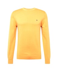 TOMMY HILFIGER TH FLAG Pull ras du cou en coton ville jaune - Pulls pour hommes - 3
