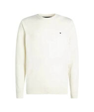 TOMMY HILFIGER PIMA Pull &agrave; col rond en cachemire m&eacute;lang&eacute; ivoire - Pulls pour hommes - 3