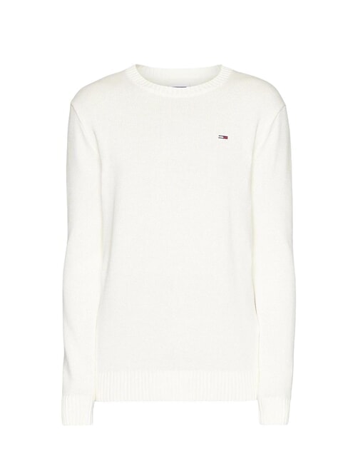 TH JEANS  Col rond en coton blanc ancien - Pulls pour hommes