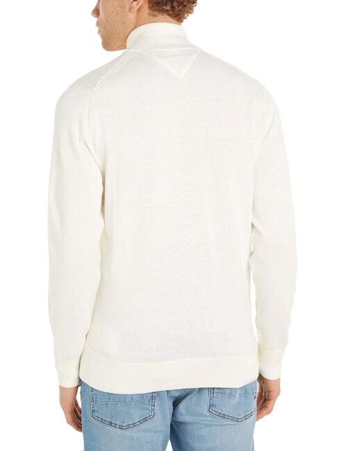 TH  Pull col montant avec zip ivoire - Pulls pour hommes