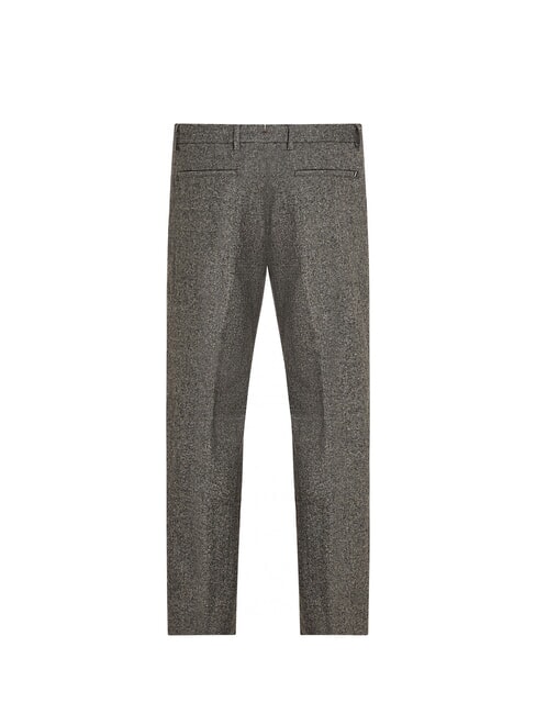 TH  Pantalon en laine mélangée chiné gris clair - Pantalon