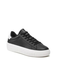TOMMY HILFIGER TH JEANS  Baskets montantes en cuir noir - Chaussures Homme - 2