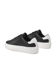 TOMMY HILFIGER TH JEANS  Baskets montantes en cuir noir - Chaussures Homme - 3