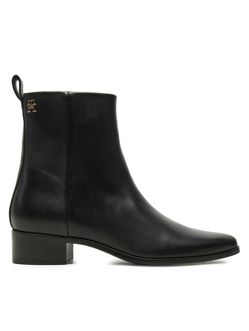 TH  Bottines en cuir noir - Chaussures Femme