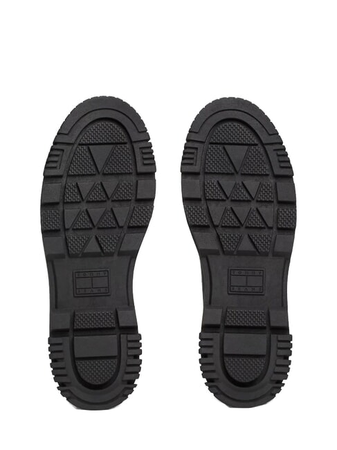 TH JEANS  Bottines hautes en cuir noir - Chaussures Femme