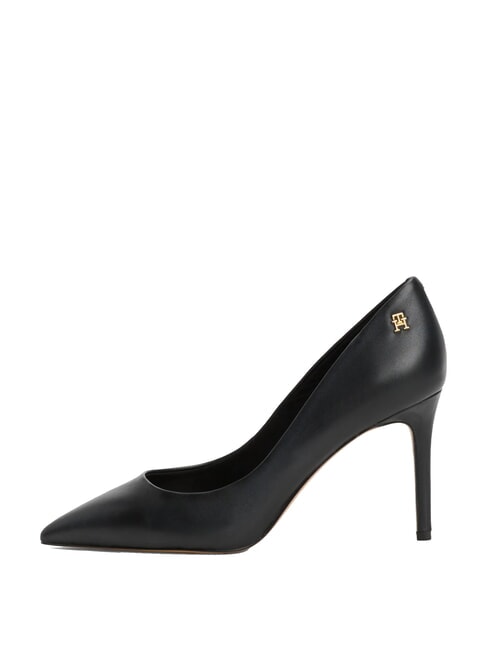 TH  Escarpins en cuir &agrave; talons hauts de 9 cm noir - Chaussures Femme
