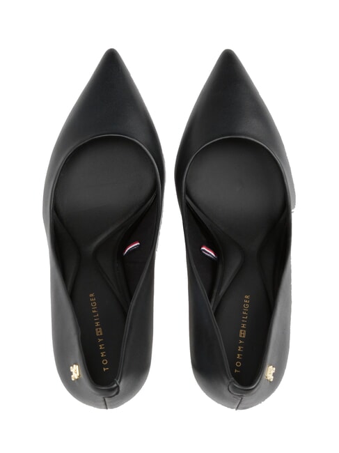 TH  Escarpins en cuir &agrave; talons hauts de 9 cm noir - Chaussures Femme