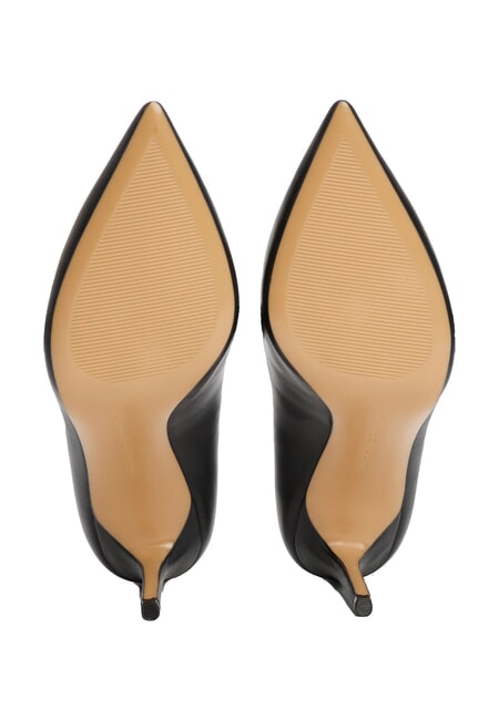 TH  Escarpins en cuir &agrave; talons hauts de 9 cm noir - Chaussures Femme