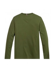 TOMMY HILFIGER TH KIDS T-shirt à manches longues olive utilitaire - Tee-shirt enfant - 2