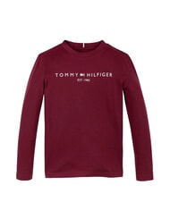 TOMMY HILFIGER TH KIDS T-shirt &agrave; manches longues rouge fonc&eacute; - Tee-shirt enfant - 3